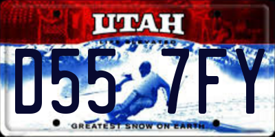 UT license plate D557FY