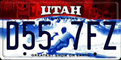 UT license plate D557FZ