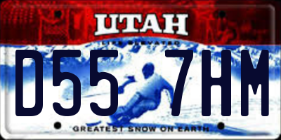 UT license plate D557HM