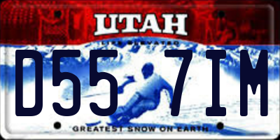 UT license plate D557IM