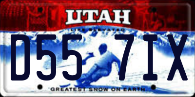 UT license plate D557IX