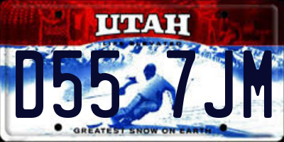 UT license plate D557JM