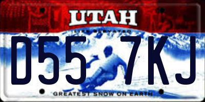 UT license plate D557KJ