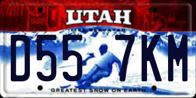 UT license plate D557KM