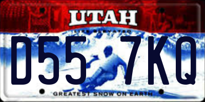 UT license plate D557KQ