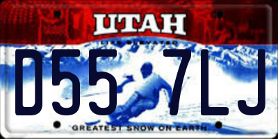 UT license plate D557LJ
