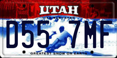 UT license plate D557MF