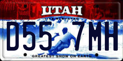 UT license plate D557MH