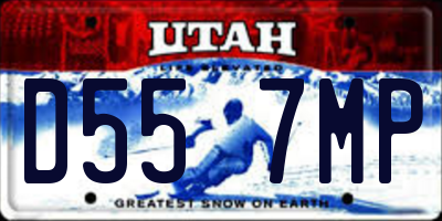 UT license plate D557MP