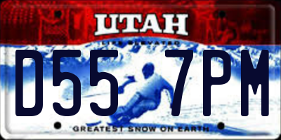 UT license plate D557PM