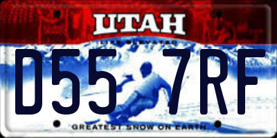 UT license plate D557RF