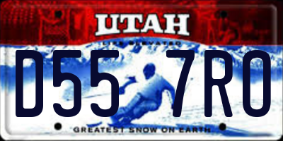 UT license plate D557RO