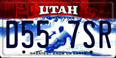 UT license plate D557SR