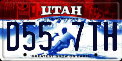 UT license plate D557TH