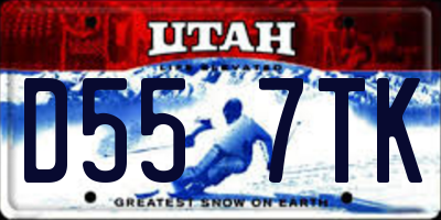 UT license plate D557TK