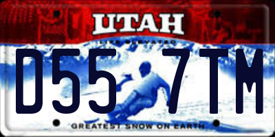 UT license plate D557TM