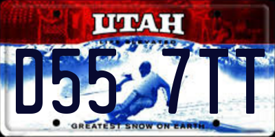 UT license plate D557TT