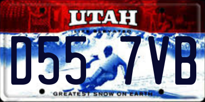 UT license plate D557VB
