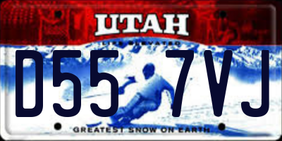 UT license plate D557VJ
