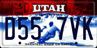 UT license plate D557VK