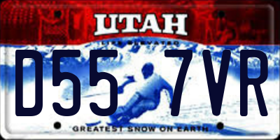 UT license plate D557VR