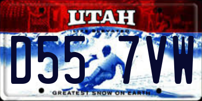 UT license plate D557VW