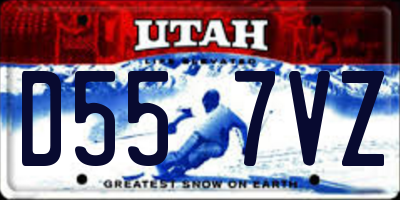 UT license plate D557VZ