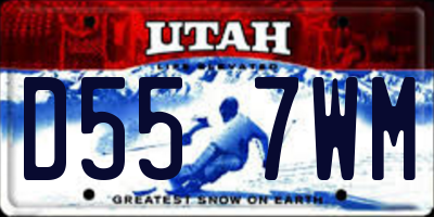 UT license plate D557WM
