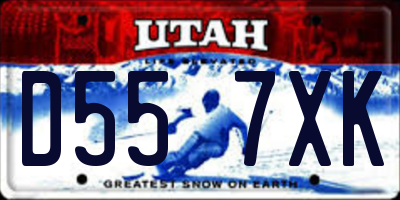 UT license plate D557XK