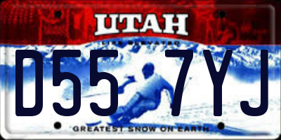 UT license plate D557YJ