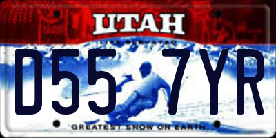 UT license plate D557YR