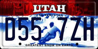 UT license plate D557ZH