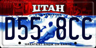UT license plate D558CC