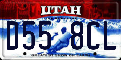 UT license plate D558CL