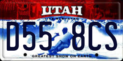 UT license plate D558CS
