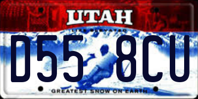 UT license plate D558CU