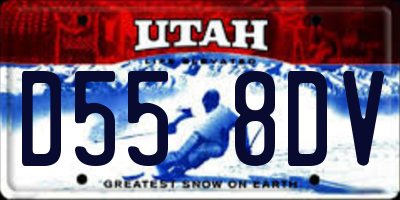 UT license plate D558DV