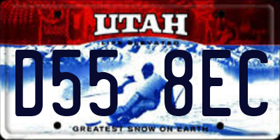 UT license plate D558EC