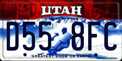 UT license plate D558FC