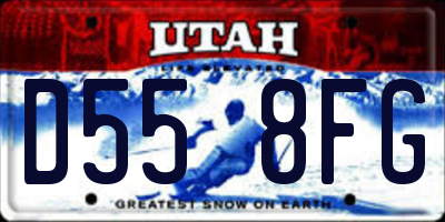 UT license plate D558FG