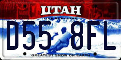 UT license plate D558FL
