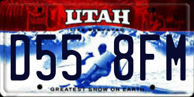 UT license plate D558FM