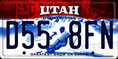 UT license plate D558FN