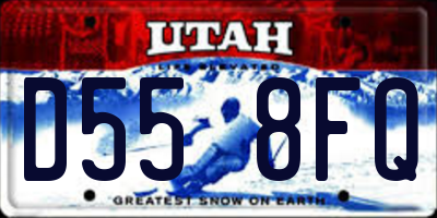 UT license plate D558FQ