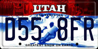 UT license plate D558FR