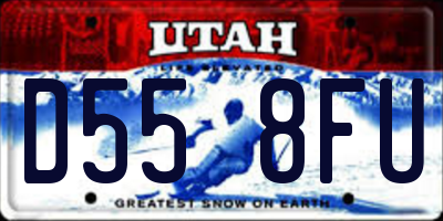 UT license plate D558FU