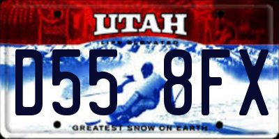 UT license plate D558FX