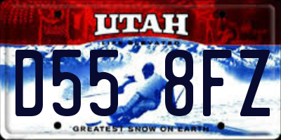 UT license plate D558FZ
