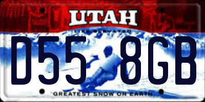 UT license plate D558GB