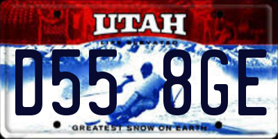 UT license plate D558GE